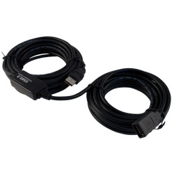 PremiumCord USB 2.0 repeater a prodlužovací kabel (A M-A F) 15m černý