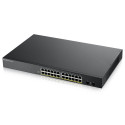 ZyXEL GS1900-24HP v2, 24-port GbE L2 PoE Smart Switch, rackmount, 170 Watt