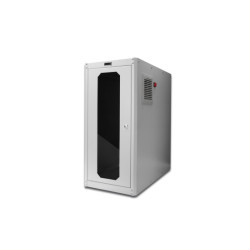 Digitus Pouzdro na počítač s nivelačními patkami, IP54 rozmery vnější 670x300x650 mm. vnitřní 581x292x550mm, skleněné dveře, venti