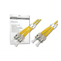 DIGITUS Fiber Optic Patch Cord, ST to ST, Singlemode, OS1, 09 125 µ, Duplex Length 10m