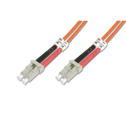 DIGITUS Fiber Optic Patch Cord, LC to LC, Multimode, OM2, 50 125 µ, Duplex Length 3m