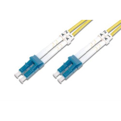 DIGITUS Fiber Optic Patch Cord,, LC (APC) to LC (UPC), Singlemode, OS1, 09 125 µ, Duplex, Length 2m