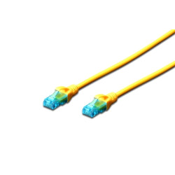 Digitus Ecoline Patch Cable, UTP, CAT 5e, AWG 26 7, žlutý 10m, 1ks