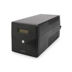 DIGITUS Professional Line-Interactive UPS, 1000VA 600W 12V 7Ah x2 baterie, 4x CEE 7 7, AVR, USB, RS232, RJ11 RJ45, LCD displ