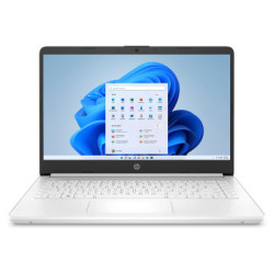 HP 14s Dq0030nc 14" N4120 4GB 128 GB Intel UHD Graphics 600 Windows 11 S Bílá