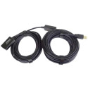 PremiumCord USB 2.0 repeater a prodlužovací kabel A M-A F 25m