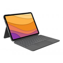 Logitech Combo Touch - Klávesnice a pouzdro - s trackpad - podsvícení - Apple Smart connector - QWERTY - britská - oxfordská šedá - pro Apple 10.9-inch iPad Air (4. generace)