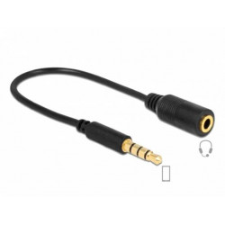 Delock Cable Stereo jack 3.5 mm 4 pin  Stereo plug 3.5 mm 4 pin (changes the pin assignment)