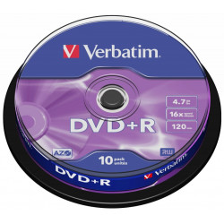 VERBATIM DVD+R 4,7GB 16x 10pack spindle