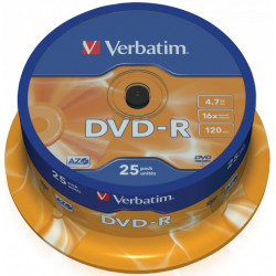 VERBATIM DVD-R 4,7GB 16x 25pack spindle