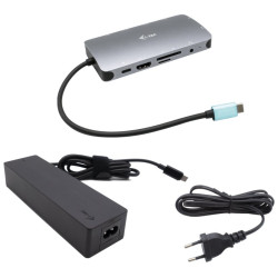 i-tec dokovací stanice USB-C Metal Nano Dock HDMI VGA with LAN + Power Delivery 100W + nabíječka 100W (bundle)