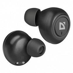 Defender Twins 638, sluchátka s mikrofonem, bez ovládání hlasitosti, černá, špuntová, BT 5.0, TWS, nabíjecí pouzdro typ bluetooth