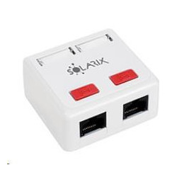 Zásuvka Solarix CAT5E UTP 2 x RJ45