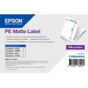PE Matte Label - Die-cut Fanfold sheets with sprockets: 203mm x 305mm, 500 labels