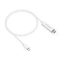 HyperDrive - Kabel adaptéru - 24 pin USB-C s piny (male) do HDMI s piny (male) - 2.5 m - bílá - podpora 4K60Hz, podpora režimu DP Alt
