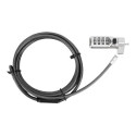 Targus DEFCON Compact Combo Cable Lock - Bezpečnostní kabelový zámek - černá - 1.98 m