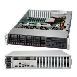 SUPERMICRO 2U chassis 16x 2,5" HS SAS SATA (4x 8643), 1x 5,25", 2x1000W (80+Titanium)