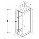 Triton 19" rozvaděč stojanový 18U 600x800, plechové dveře