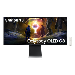 Samsung Odyssey OLED G8 G855D OLED 34" 3440 x 1440 0,03ms 250nitů 1 000 000:1 175Hz  Repro Pivot   Stříbrná 