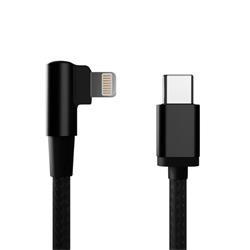 Gembird adaptér USB-C (M) Lightning (M), datový nabíjací, opletený, pravouhlý, 0.2m