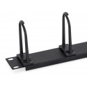 Triton 19" vyvaz. panel 1U plastový 5 x úchytka BK