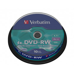 VERBATIM DVD-RW 4,7GB 4x 10pack spindle