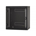 Triton 19" rozvaděč jednodílný 12U 500mm, celoskleněné dveře, černý