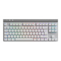 Logitech G G515 - Klávesnice - technologie LIGHTSPEED - TKL - podsvícení - bezdrátový - USB, Bluetooth, 2.4 GHz - QWERTY - US mezinárodní - klávesový spínač: GL Tactile - bílá