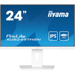 Iiyama ProLite XUB2497HSN-W1 LCD IPS/PLS 23,8" 1920 x 1080 1ms 250nitů 1300:1 100Hz  Repro Pivot USB-C  Bílá 
