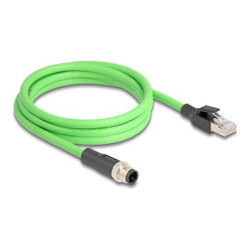 M12 Cable D-coded 4 pin male to RJ45 mal, M12 Cable D-coded 4 pin male to RJ45 mal