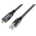 PremiumCord Ethernetový kabel USB-C - LAN RJ45 10 100 1000 MBIT 2m