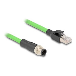 M12 Cable D-coded 4 pin male to RJ45 mal, M12 Cable D-coded 4 pin male to RJ45 mal