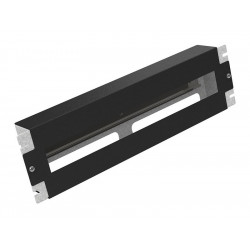 Solarix RAIL-3U-DIN-BK Instalační panel 3U s DIN lištou do 19" rozvaděče, BK RAL9005