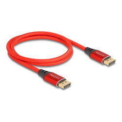 DisplayPort Cable 16K 60 Hz 1 m red meta, DisplayPort Cable 16K 60 Hz 1 m red meta