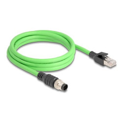 M12 Cable A-coded 8 pin male to RJ45 mal, M12 Cable A-coded 8 pin male to RJ45 mal