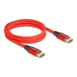 DisplayPort Cable 16K 60 Hz 2 m red meta, DisplayPort Cable 16K 60 Hz 2 m red meta