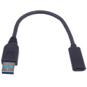 PremiumCord Adaptér USB 3.0 A samec - USB-C samice, USB 3.2 GEN2, 3A, 20cm
