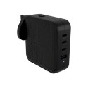 Targus HyperJuice - Síťový adaptér - GaN - 100 Wh - Power Delivery 3.0 + PPS, Quick Charge 3.0 - 4 výstupní konektory (3 x USB-C, USB) - černá