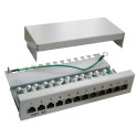 DATACOM Patch box STP 12 port CAT5E DUAL GY hor.zářez VL