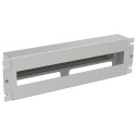 SOLARIX Instalační panel 3U s DIN lištou do 19" rozvaděče, RAL 7035, RAIL-3U-DIN