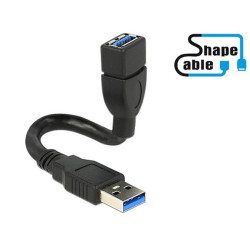 Delock kabel USB 3.0 A samec USB 3.0 A samice ShapeCable 0.15 m