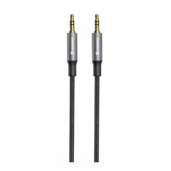 SWISSTEN AUDIO KABEL TEXTILE JACK (samec) JACK (samec) 1,5 M ČERNÝ (nahrazuje 73501101)