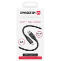 SWISSTEN DATOVÝ KABEL SOFT SILICONE USB-A LIGHTNING 0,4 M ČERNÝ