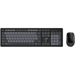 Genius Smart KM-8200 Dual Color, Set klávesnice a myši, bezdrátový, CZ SK layout, 2,4GHz, mini USB přijímač,Copilot kl.,černo-šedá