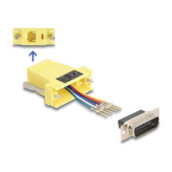 D-Sub 15 pin male to RJ12 female Assembl, D-Sub 15 pin male to RJ12 female Assembl