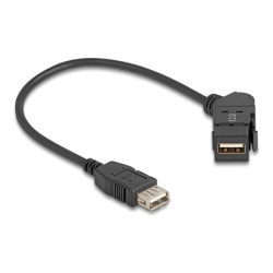 USB 2.0 Type-A panel mount female 45° an, USB 2.0 Type-A panel mount female 45° an