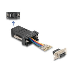 D-Sub 9 pin female to RJ12 female Assemb, D-Sub 9 pin female to RJ12 female Assemb
