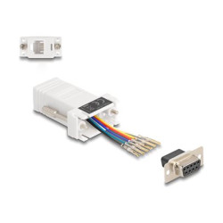 D-Sub 9 pin female to RJ12 female Assemb, D-Sub 9 pin female to RJ12 female Assemb