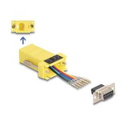 D-Sub 9 pin female to RJ12 female Assemb, D-Sub 9 pin female to RJ12 female Assemb
