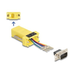 D-Sub 9 pin male to RJ12 female Assembly, D-Sub 9 pin male to RJ12 female Assembly